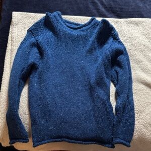 NWOT Irish Wool Fisherman Blue Knit Women’s Small